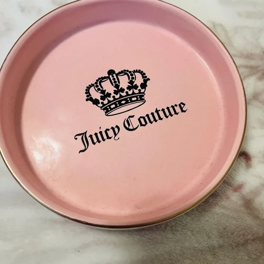 Juicy Couture Pink and White trinket tray